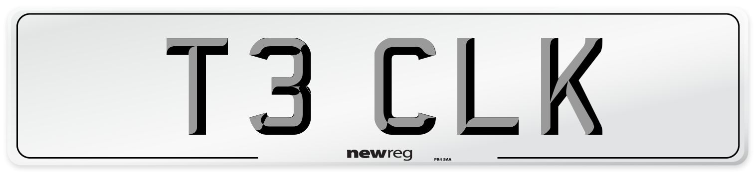 T3 CLK Number Plate from New Reg